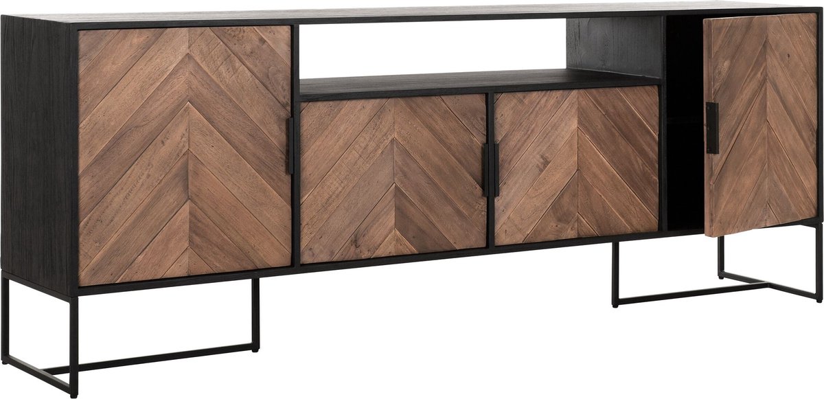 DTP Home Dressoir Criss Cross No.3 4 deuren open rek - 200x40x75 cm