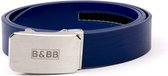 Black & Brown Belts/125 CM / Edged - Blue Belt /Automatische riem/ Automatische gesp/Leren riem/ Echt leer/ Heren riem Blauw/ Dames riem Blauw/ Broeksriem / Riemen / Riem /Riem heren /