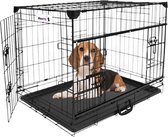 MaxxPet Hondenbench - Bench - Bench voor honden - Hondenbench Opvouwbaar - 63 x 44 x 50 cm - Zwart