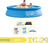 Intex Easy Set Zwembad - Opblaaszwembad - 244x61 cm - Inclusief Onderhoudspakket, Filter, Grondzeil en Solar Mat