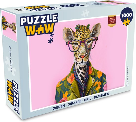 Puzzel Dieren - Giraffe - Bril - Bloemen - Legpuzzel - Puzzel 1000 stukjes  volwassenen | bol.com