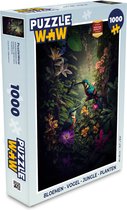 Puzzel Bloemen - Vogel - Jungle - Planten - Legpuzzel - Puzzel 1000 stukjes volwassenen