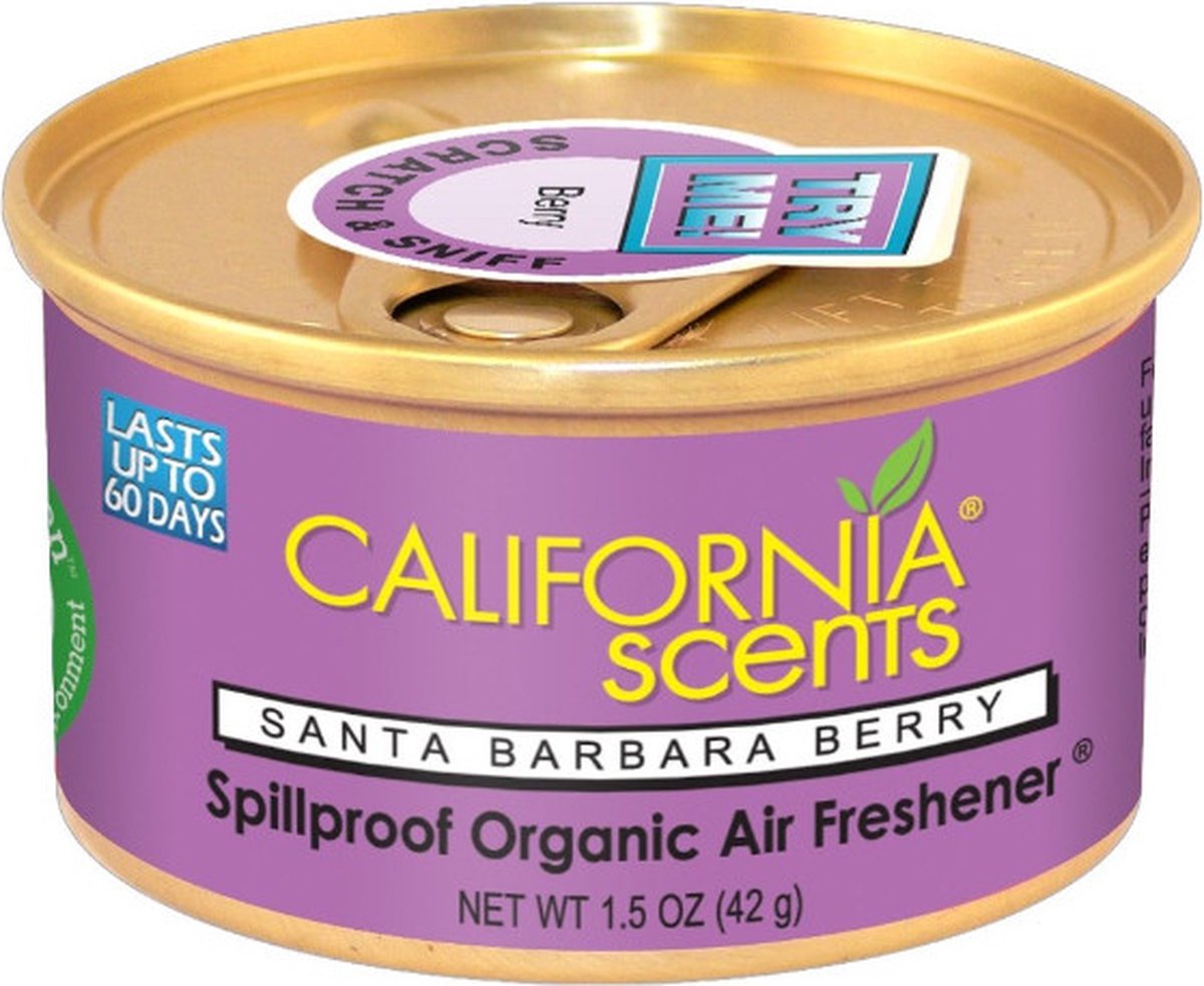 Goedkoopste California Scents Luchtverfrisser Blik Santa B Berry - Autogeurtje