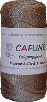 Cafuné Polypropyleen Macrame Koord - 1.5mm macramé koord-Nerts - PP3 - Haken - Macrame - Tas maken