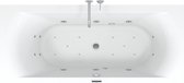 Riho Easypool 3.1 Lima whirlpoolbad rechts 190x90cm hydro 6+4+2 aero 10 colour speaker touch bediening inclusief poten en afvoer wit