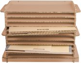 Study Buddy Opbergkast - Passen 10 houten of kartonnen Study Buddy's in - Concentratiescherm - spiekscherm - 63x46x45 cm