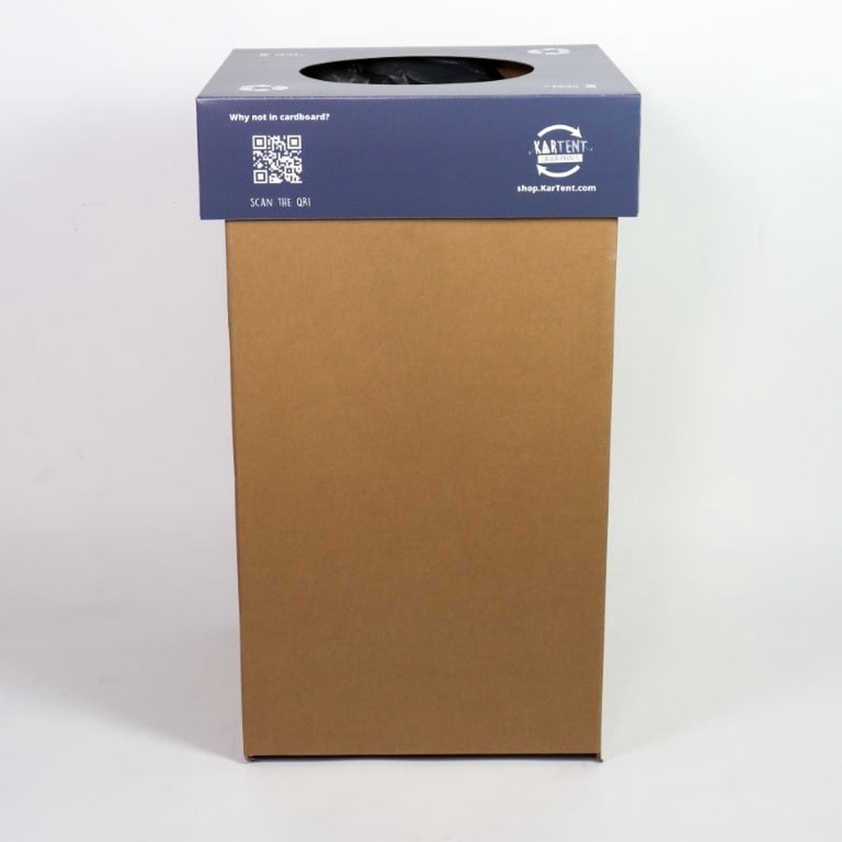 Kartonnen karbin (240l) - Kleur deksel Grijs - Kartent