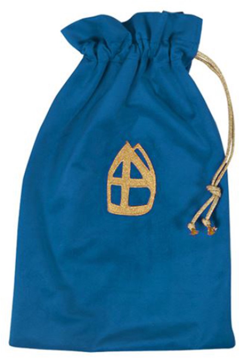 Witbaard Strooizak Met Mijter Polyester Turquoise