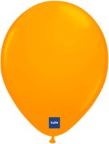 Folat - Ballonnen NEON oranje 8 stuks - EK voetbal 2024 - EK voetbal versiering - Europees kampioenschap voetbal