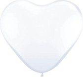 Ballon Coeur Blanc 30cm 8 Pièces