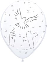 Ballons de communion blancs - 8 pcs