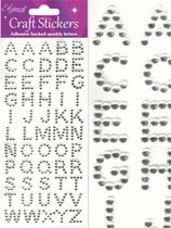 Oaktree - Stickers Alfabet clear/zilver (per vel)