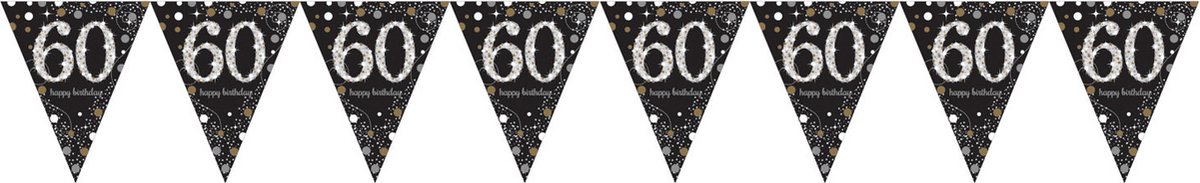 Amscan by Riethmuller - Riethmüller - Sparkling Celebrations - Vlaggenlijn 60 Goud (4 meter)