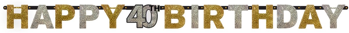 Amscan by Riethmuller - Riethmüller - Sparkling Celebrations - Letter Slinger 40 Goud (2,13 meter)
