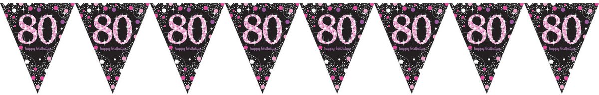 Amscan by Riethmuller - Riethmüller - Sparkling Celebrations - Vlaggenlijn 80 Pink (4 meter)