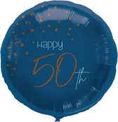 Folat - Folieballon 50 Jaar Elegant True Blue 45cm