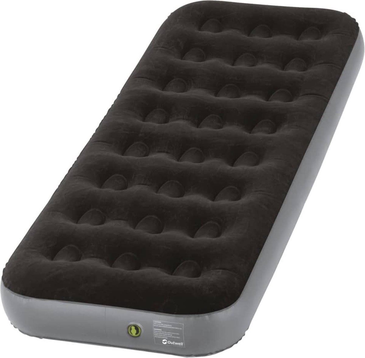 Outwell Classic Eenpersoons Luchtbed 185 x 70 cm zwart/grijs