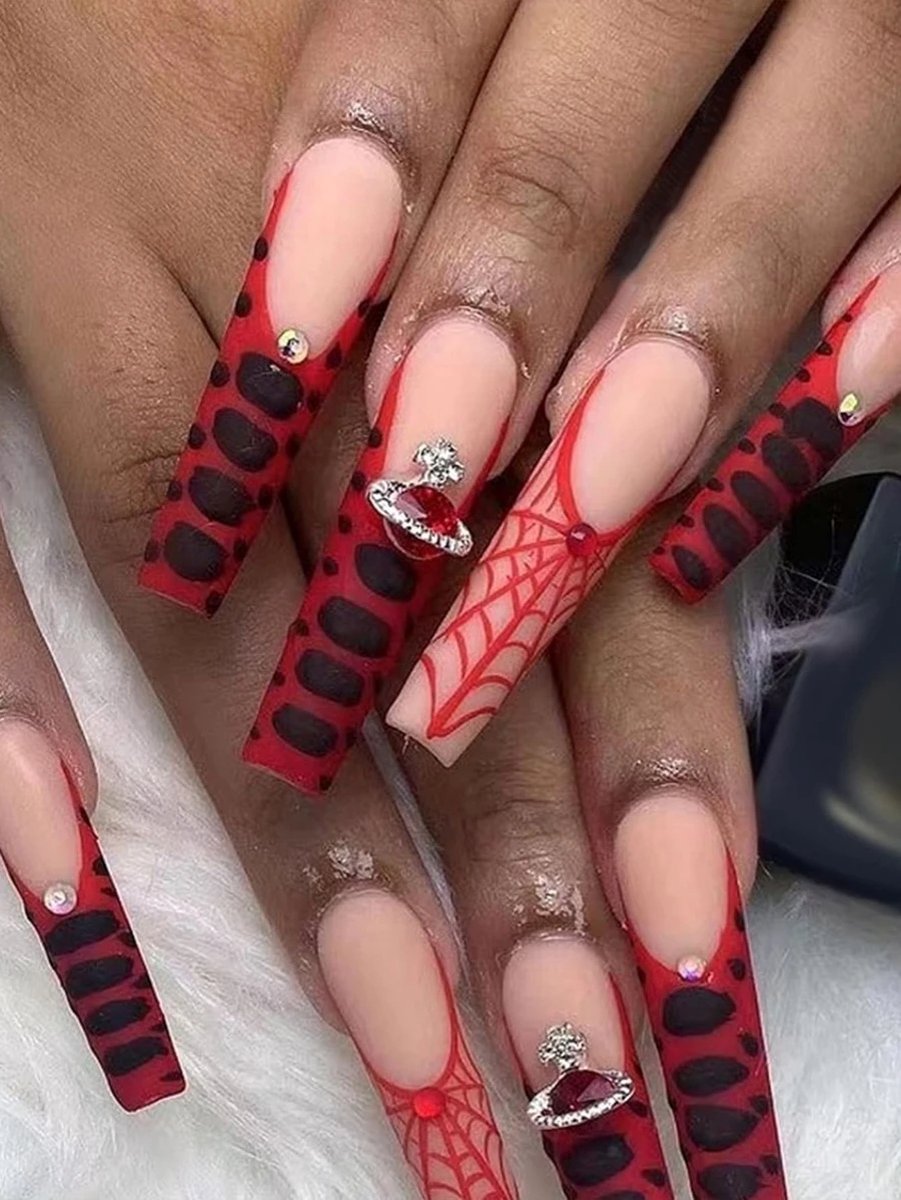 Goedkoopste 24 stuks spider kunstnagels - plaknagels - nepnagels