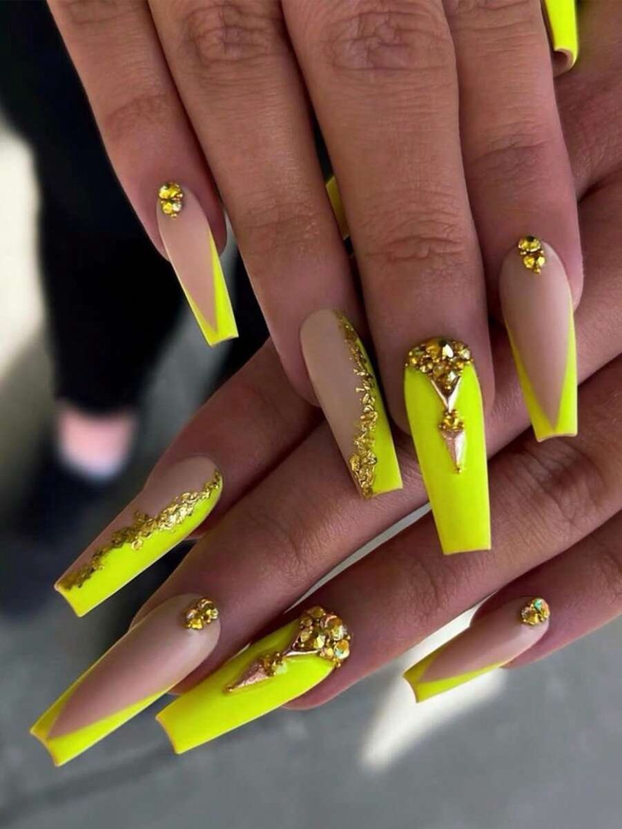 Goedkoopste 24 stuks gevuld met stenen kunstnagels - nepnagels - plaknagels