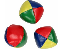 Jongleerballen Groot 2,5" – Vierkleurig (Blauw, Rood, Gee...