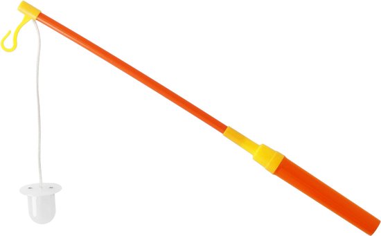 Lanterne bâton orange/jaune avec lumière 39 cm