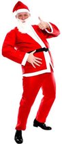 Witbaard Kostuum Kerstman Basic Heren Polyester Rood/wit 5-delig