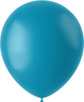 Folat - ballonnen Calm Turquoise Mat 33 cm - 10 stuks