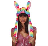 Fiestas Guirca - Bunny hoed multicolor met beweging