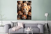 Wanddecoratie Metaal - Aluminium Schilderij Industrieel - Katten - Huisdieren - Kitten - Design - Jongens - Meisjes - 90x120 cm - Dibond - Foto op aluminium - Industriële muurdecoratie - Voor de woonkamer/slaapkamer