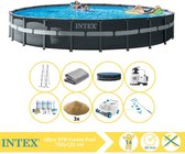 Intex Ultra XTR Frame Zwembad - Opzetzwembad - 732x132 cm - Inclusief Onderhoudspakket, Filterzand, Onderhoudsset en Luxe Zwembad Stofzuiger