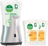 Dettol - No Touch Kit Aloe Vera - No-Touch Refill Extra Care Honey & Sheabutter 2x250ML - Voordeelverpakking