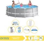 Intex Prism Frame Zwembad - Opzetzwembad - 366x99 cm - Inclusief Onderhoudspakket, Filter, Grondzeil en Stofzuiger