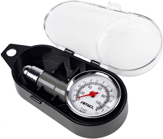 Foto: Bandenspanningsmeter drukmeter metaal 7 5 bar