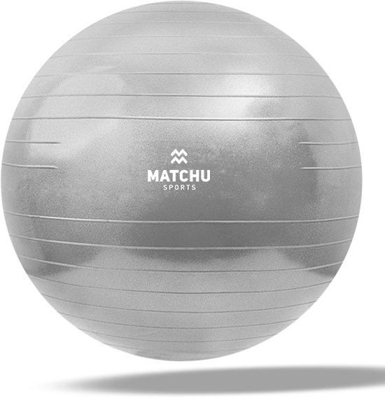 Ballon de fitness Matchu Sports - Ø 65 cm - Argent | bol.com