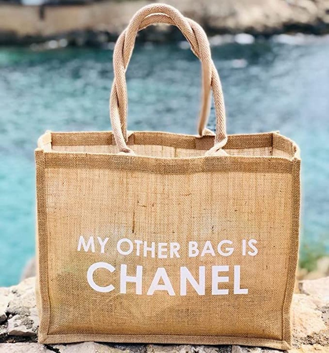 Jute Shopper My other bag is Chanel Shopping or Beach Bag 42 x 33