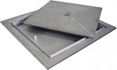 ABZ Dubbel Putdeksel Aluminium 40 x 40 cm - Voor een opening van 23 x 23 cm
