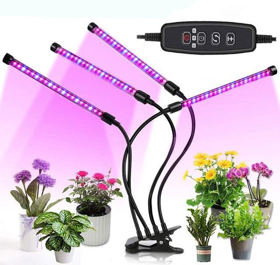 Foto: Groeilamp voor planten kweeklamp led groeilamp bloeilamp binnen 40 watt automatische timer 3 9 12 uur full spectrum 1 stuk