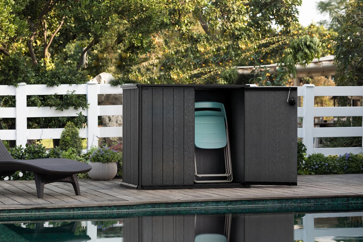 Keter Cortina Bella Opbergkast - 1000L - 140x77x120cm - Grijs