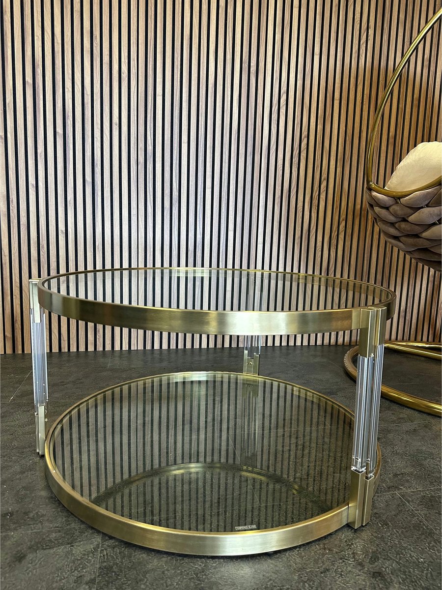 Yara Salontafel Brush Gold 90Ø