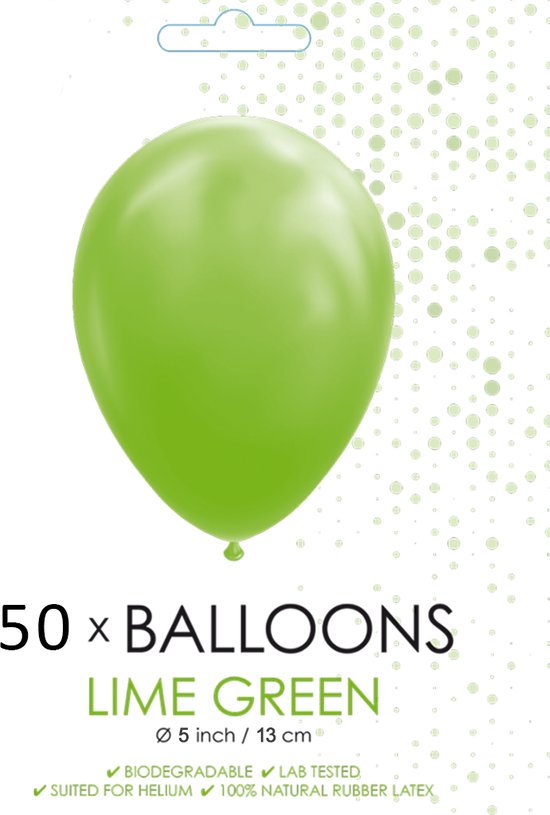 50 Ballons coloris vert 25 cm pas chers