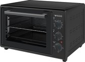 Wiggo WMO-E353(B) - Vrijstaande Mini Oven - 35 liter - 1800 Watt - Timer - Zwart - Tijdelijk een gratis koksmes van Villeroy & Boch ter waarde van 44,95€ bijgeleverd!