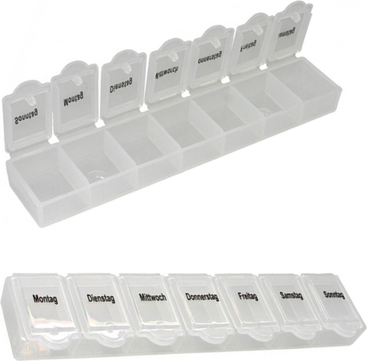 Goedkoopste 7 daagse pillendoos, 15 x 3 x 2 cm