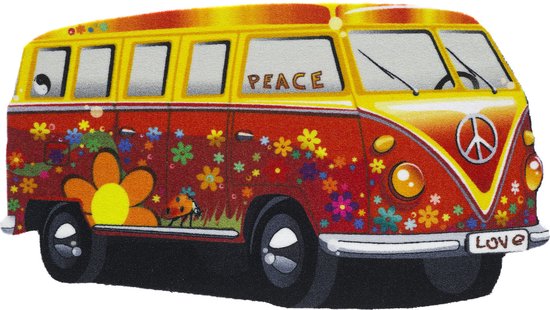BRISA VW Collection Volkswagen T1 Bus Transporter Deurmat, 70x50cm - Highway 1/Blauw BRISA VW Collection Volkswagen T1 Bus Transporter Deurmat, 70x50cm - Highway 1/Blauw