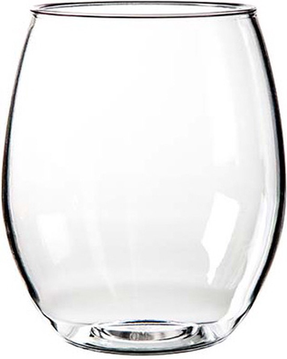 Luxekunststof wijnglazen Set 4 stuks-2x wit & Roodwijnglas zonder voet