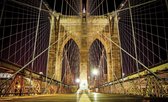 Fotobehang - Vlies Behang - Brooklyn Bridge in New York - 208 x 146 cm