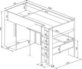 Trasman - slaper Bo9 & kast - 90x200 - Antraciet