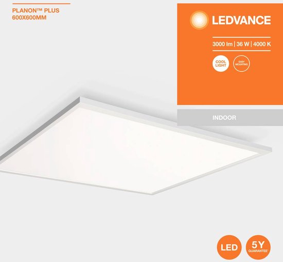 LEDVANCE PLANON Plus Flat panel armaturen voor plafond opbouw 6-X6-cm 36W 84-lm