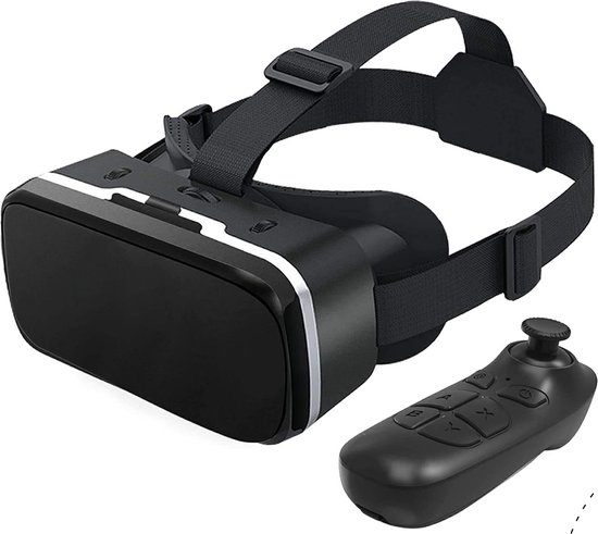 VR Bril Smartphone Inclusief Controller – Virtual Reality Bril – VR Headset – VR set – VR Games – VR Glasses 3D Bril – Virtual Reality Set – Android & IOS – Draadloos - Zwart