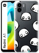 Cazy Hoesje geschikt voor Xiaomi Redmi A1 / Redmi A2 Panda Emotions
