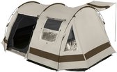 Skandika Kambo 6 Tent – Tunneltenten – Campingtent – Voor 6 personen – 3 ingangen - Tunneltent – Muggengaas – 1 slaapcabine – 480 x 360 x 200 cm (L x B x H) - 3000 mm waterkolom – Outdoor, Camping, Tuin – Kamperen – beige
